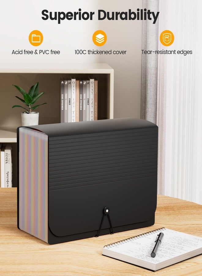 Sooez 26-Pocket Accordion File Organizer, Upgraded Expanding File Folder with Unobstructed A-Z Tabs, Premium Bill Tax Receipt Document Organizer Storage for Letter/A4 Size Paper, School Office & Home - Image 3