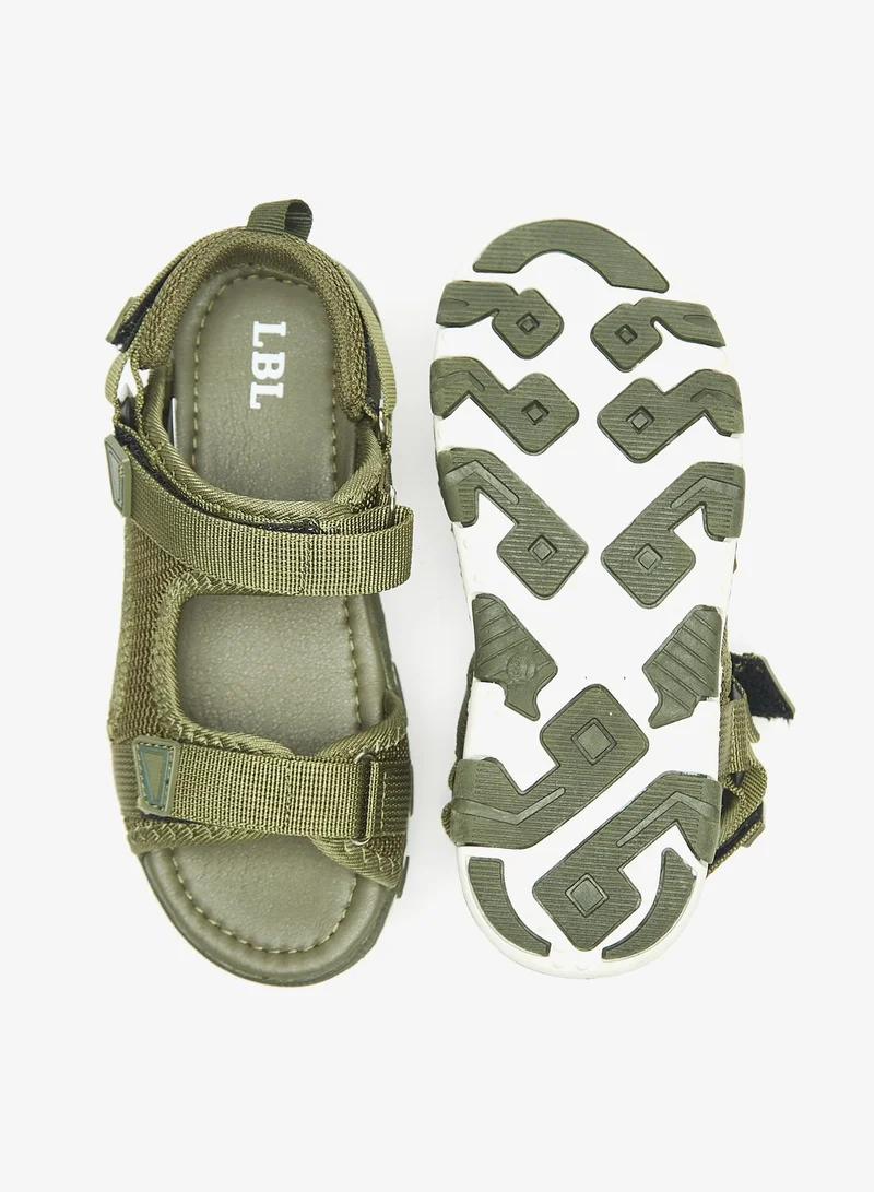 LBL by Shoexpress Boys Textured Floaters with Hook and Loop Closure