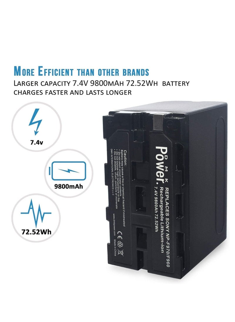 DMK Power 4-Channel Charger And NP-F970 9800mAh 8-pcs Batteries made for LED Video Light and Monitor only (Not for Cameras) - pzsku/Z66E4425770FA8DDEFBBAZ/45/_/1651859139/7e1952c1-03ac-4336-b2dd-91fcdb3aca0f