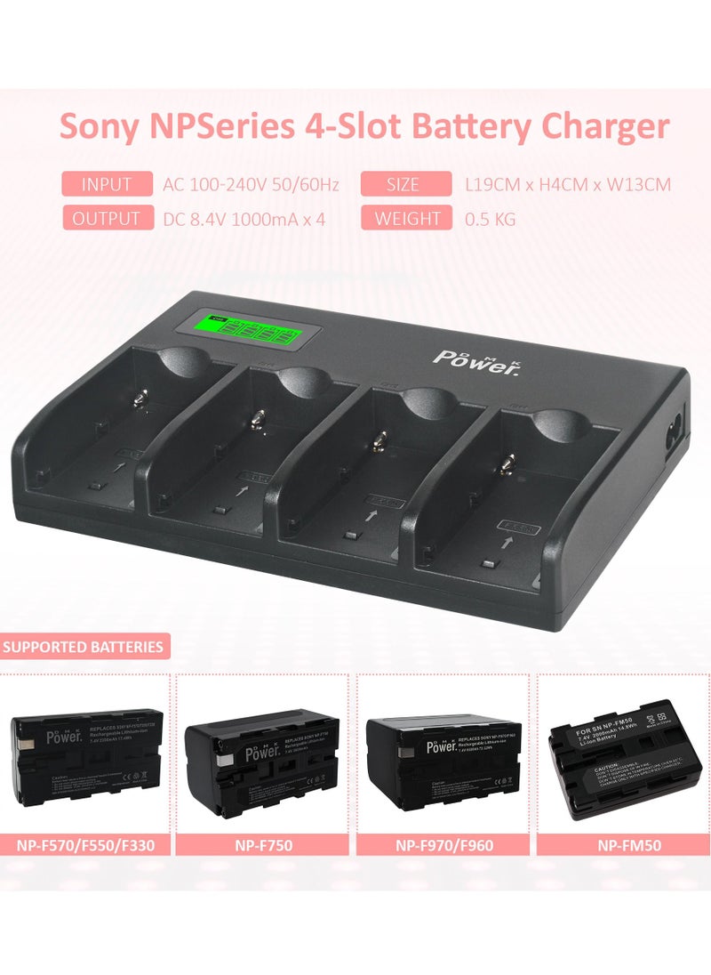 DMK Power 4-Channel Charger And NP-F970 9800mAh 8-pcs Batteries made for LED Video Light and Monitor only (Not for Cameras) - pzsku/Z66E4425770FA8DDEFBBAZ/45/_/1651859139/ee2f1b77-da91-4be7-995f-dc7d4f5803ce