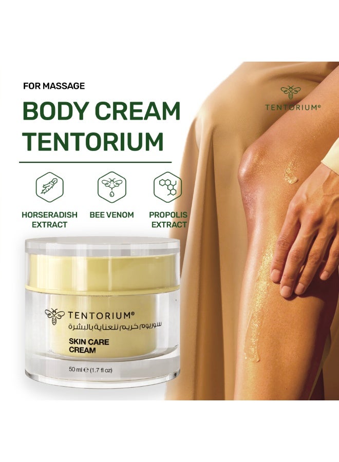 Tentorium Massage Cream | Honeybee Venom Based Skin Moisturizer | Helps Relief Muscle Pain | Massage Therapy Cream That Softens, Nourishes, & Tightens The Skin | 100% Natural Moisturizer - Image 1