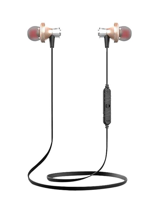 نيبمينينت سماعة أذن داخلية بتقنية البلوتوث مزودة بميكروفون ذهبي/ أسود