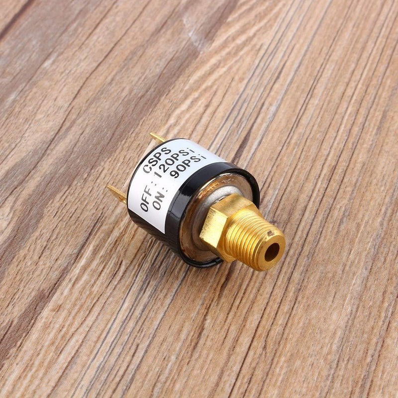 90-120 PSI Air Compressor Pressure Switch, AC 110-220V DC 6-36V, Pressure Control Switch Valve Heavy Duty - Image 2