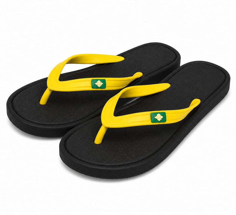 Casual Flip Flops Sandals for Men & Women, Lightweight Non-Slip Summer Slippers, Yellow - Image 1