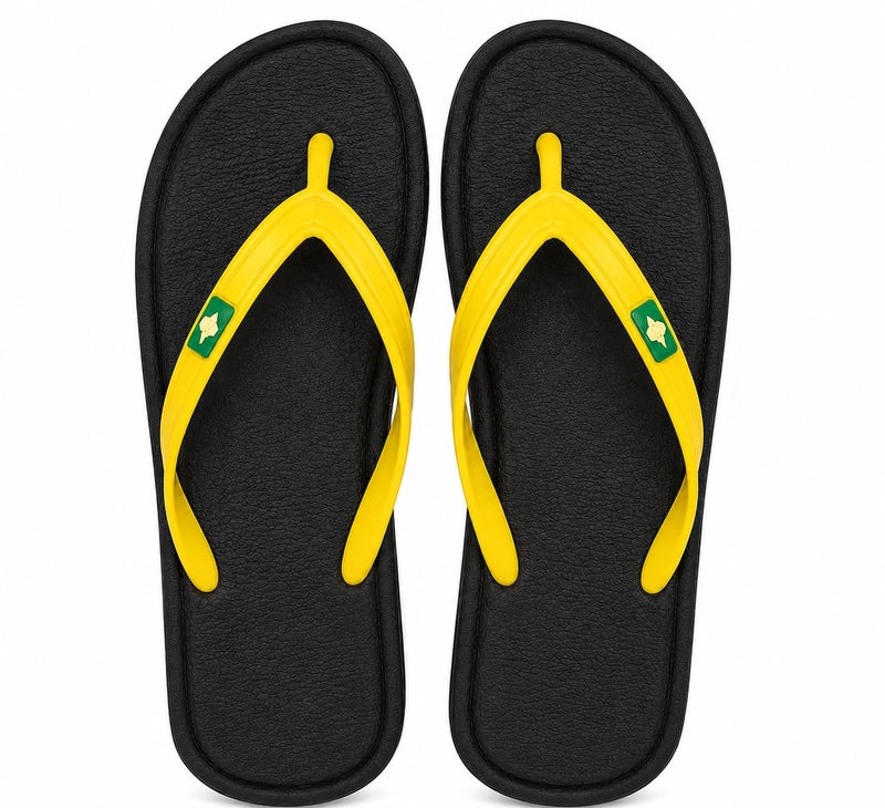 Casual Flip Flops Sandals for Men & Women, Lightweight Non-Slip Summer Slippers, Yellow - Image 2