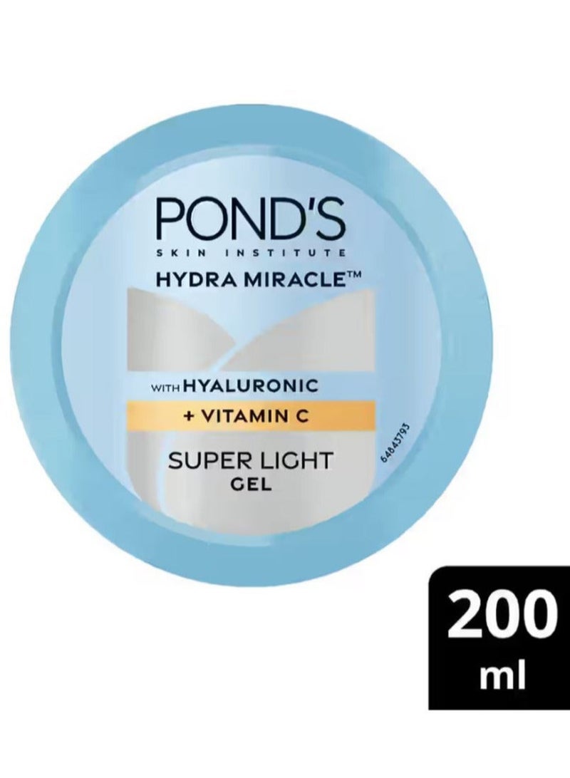 Pond's Hydra Miracle Super Light Gel with Hyaluronic Acid & Vitamin C - 200ml - Image 3