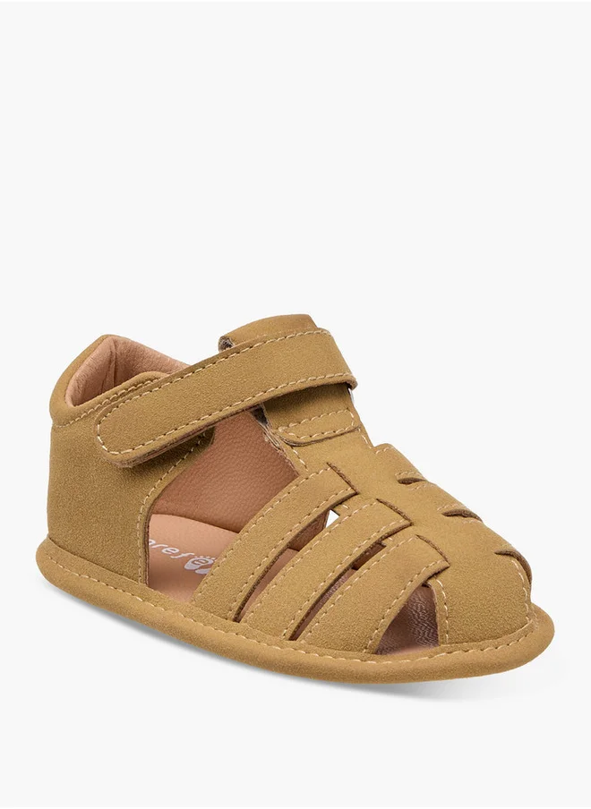 Barefeet Solid Booties with Hook and Loop Closure