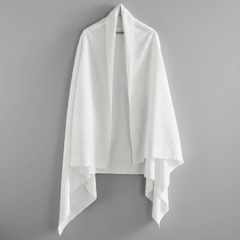 Pan Home Ahram Chevron Towel Set - White - Image 2