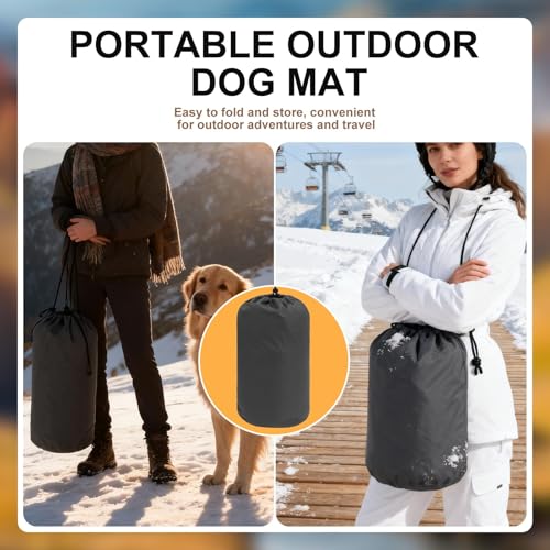 BINGPET Outdoor Travel Dog Bed for LargeMedium DogsPortable Waterproof Camping Mat with Carry BagFoldable Outside BedMachine Washable Indoor Pet Mat for SmallMedium and Large Dogs 26x43 - Image 3