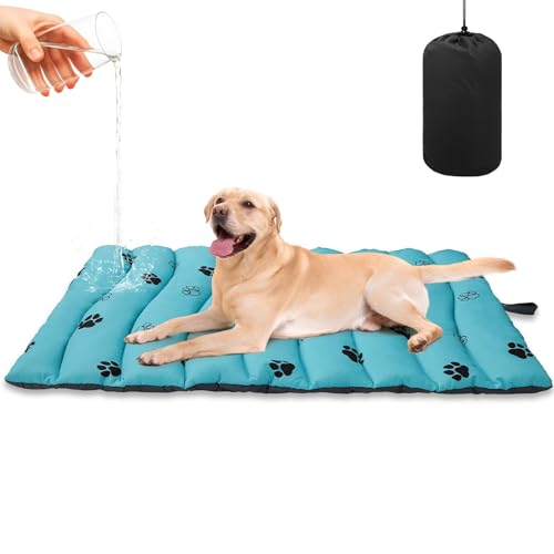 BINGPET Outdoor Travel Dog Bed for LargeMedium DogsPortable Waterproof Camping Mat with Carry BagFoldable Outside BedMachine Washable Indoor Pet Mat for SmallMedium and Large Dogs 26x43 - Image 1
