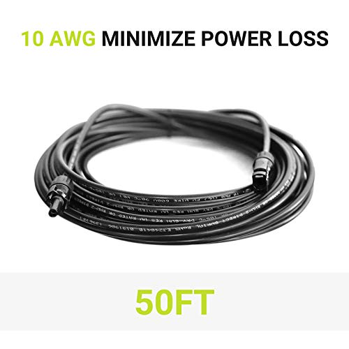 Newpowa 6FT 15FT 30FT 50FT 100FT(Feet) 10AWG(6mm²) Solar Extension Cable with Male/Female Solar Panel Connectors Weatherproof for PV Outdoor Use,One Tinned Copper Black - Image 5