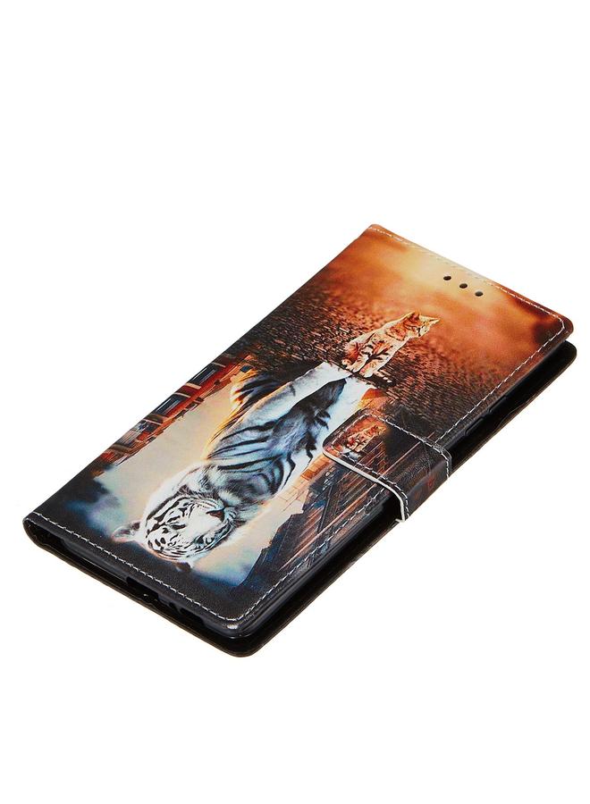 Zaboon Case For Galaxy S10 Lite Colored Drawing Pattern Plain Weave Horizontal Flip Leather Case with Holder & Card Slot & Wallet&Lanyard - Image 5