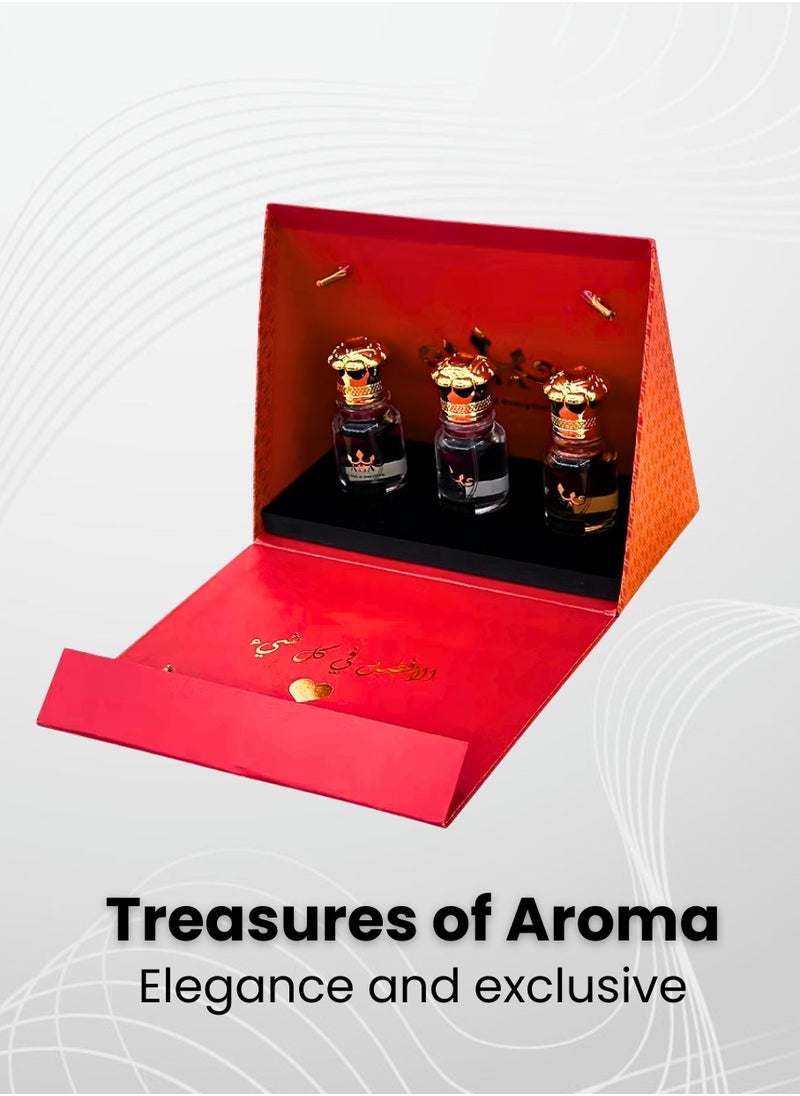 AHA Assorted Luxury Oud Perfume Set – Sweet Oud, Rose Oud, Amber Oud (3 x 35ml)  - Image 2