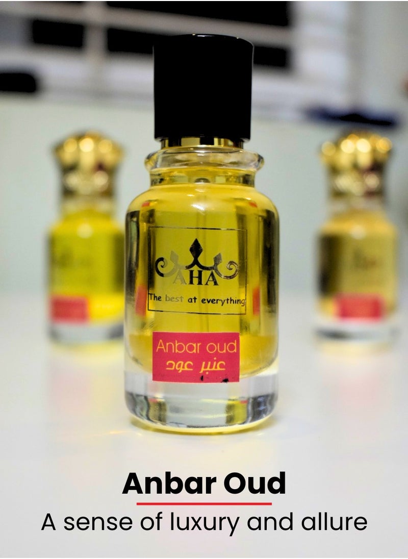 AHA Assorted Luxury Oud Perfume Set – Sweet Oud, Rose Oud, Amber Oud (3 x 35ml)  - Image 4