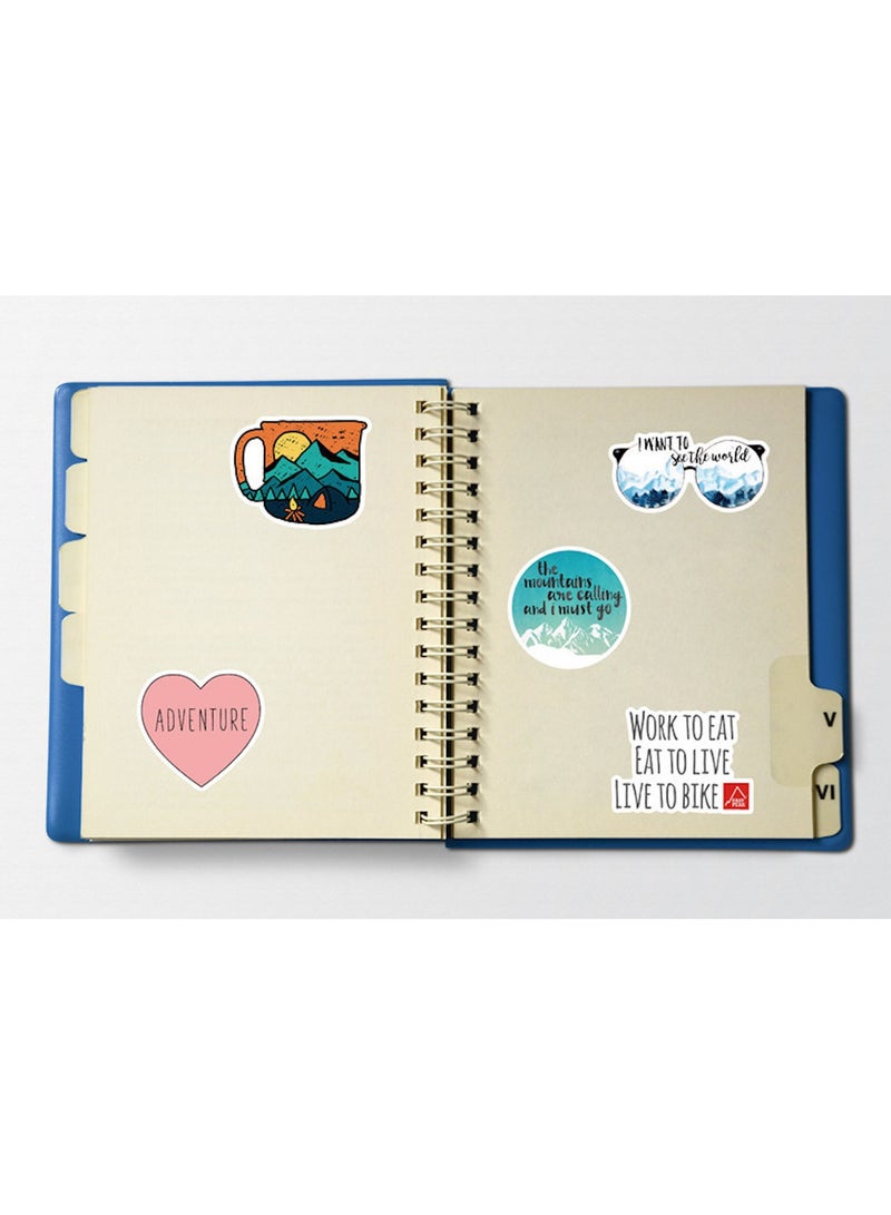 قوس قزح أورينبو 50 قطعة من ملصقات المغامرات والطبيعة، مجموعة ملصقات خارجية للمشي لمسافات طويلة والتخييم والسفر والمغامرات البرية، ملصقات لزجاجات المياه والسيارات وأجهزة الكمبيوتر المحمولة والأمتعة وحقائب السفر والخوذة ومقاومة للماء - Image 4