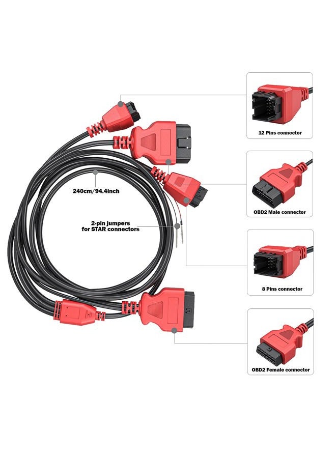 XTOOL XTOOL12+8 Cable Adapter for FCA Chrysler, Work X100 PAD PLUS/PADS/IP616/IP819/IK618/D7/D7S/D7W/D8/D8S/D8BT/D8W/D9/D9S/D9 PRO/D9S PRO/X100 PAD3/MAX - Image 2