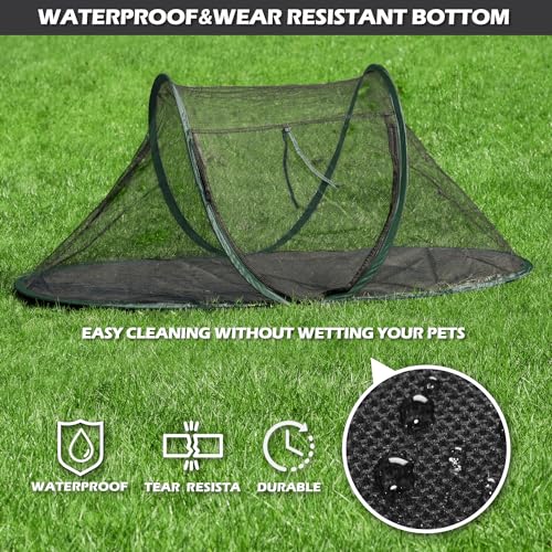 Rest-Eazzzy Cat Tent Outdoor, Pet Enclosure Tent Suitable for Cats and Small Animals, Indoor Playpen Portable Exercise Tent with Carry Bag(Dark Green) - Image 4