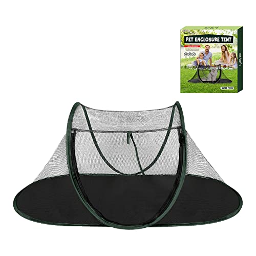 Rest-Eazzzy Cat Tent Outdoor, Pet Enclosure Tent Suitable for Cats and Small Animals, Indoor Playpen Portable Exercise Tent with Carry Bag(Dark Green) - Image 1
