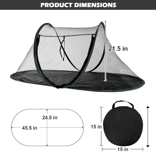 Rest-Eazzzy Cat Tent Outdoor, Pet Enclosure Tent Suitable for Cats and Small Animals, Indoor Playpen Portable Exercise Tent with Carry Bag(Dark Green) - Image 2