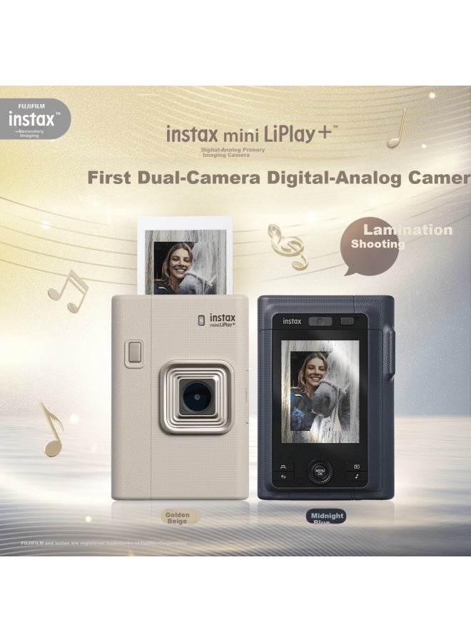 Instax Fujifilm Digital Instant Camera Liplay+ Golden Yellow - Image 1