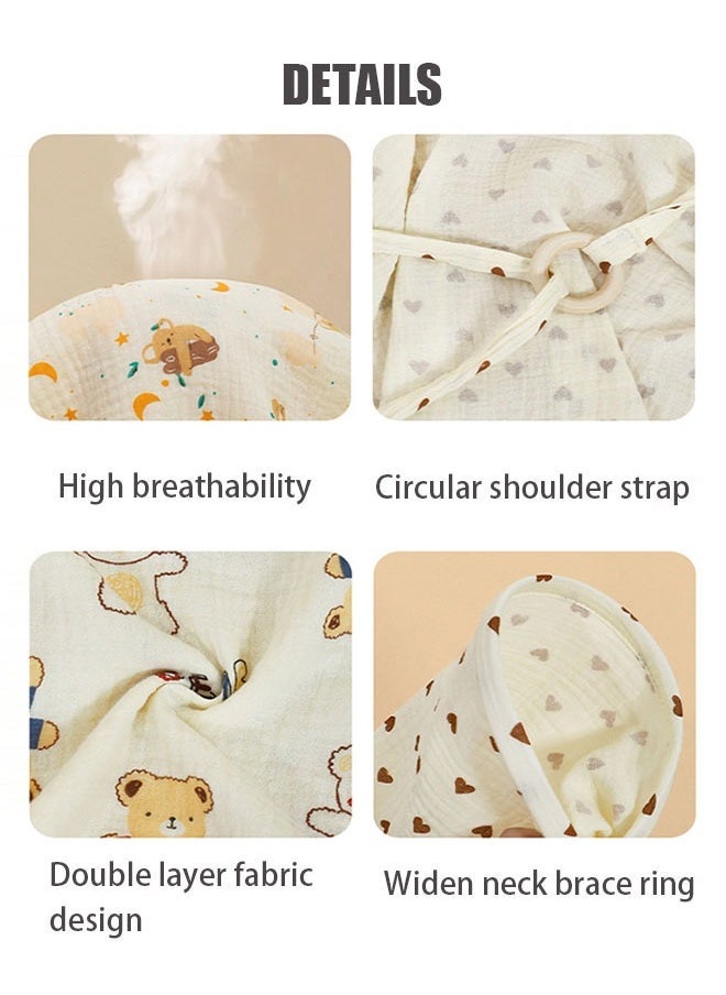 ZVEV Nursing Cover for Baby Breastfeeding Breathable 100% Cotton Breastfeeding Cover with Rigid Hoop for Mother Nursing Apron - Image 2