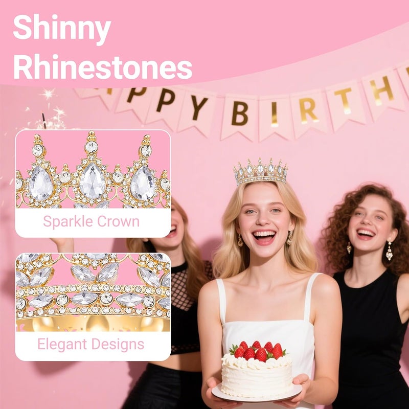 Papoopy Crown for Women, Queen Crown Tiara for Princess Party - Image 5