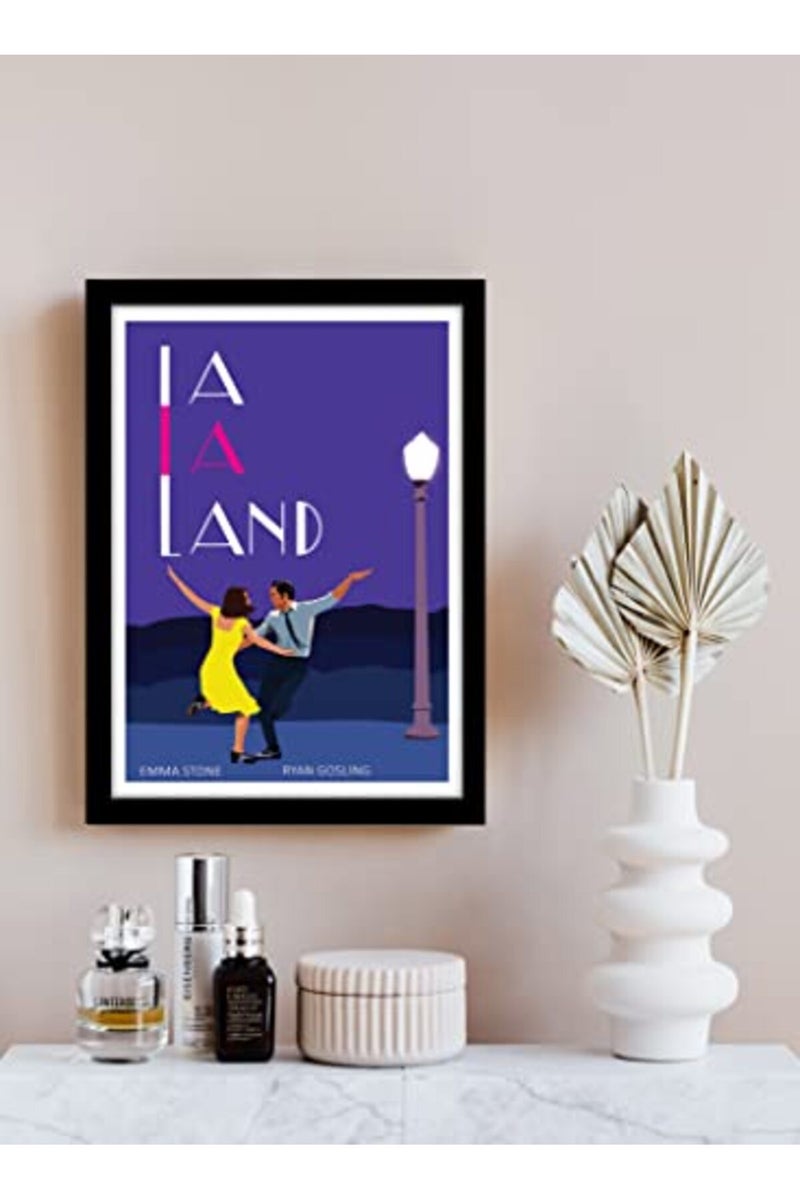 GRAY WALL Hollywood Poster Frame La La Land Movie Framed Poster For Room & Office - Image 3