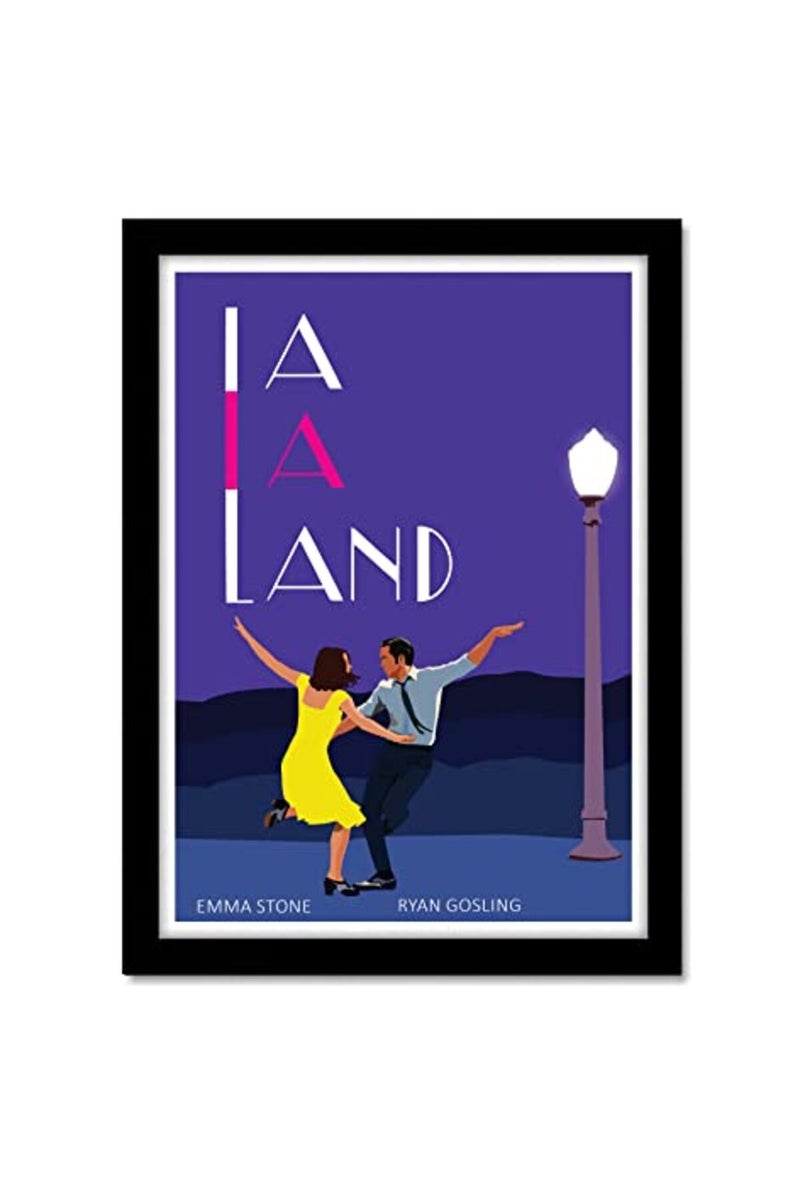 GRAY WALL Hollywood Poster Frame La La Land Movie Framed Poster For Room & Office - Image 2