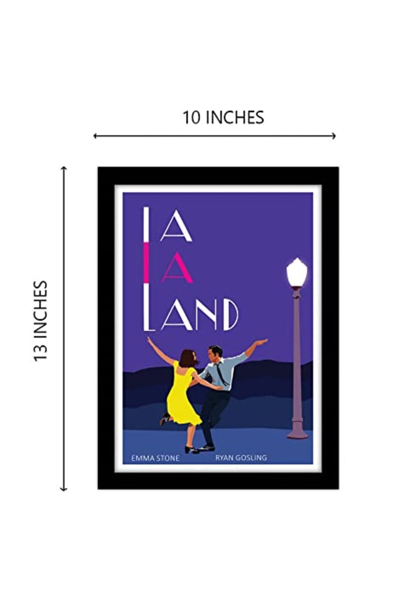 GRAY WALL Hollywood Poster Frame La La Land Movie Framed Poster For Room & Office - Image 4