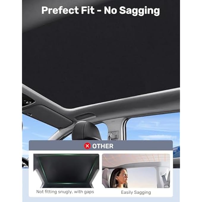 ريحني ستارة الشمس القابلة للطي في السقف لعام 2025 لعام 2025 لإكسسوارات سايبرتراك 2024 2025 ستائر زجاجية قابلة للطي من النافذة بدون فجوات قابلة للطي للحفاظ على كتلة التبريد سوداء باللون الأشعة فوق البنفسجية - Image 3