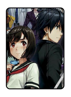 Protective Smart Folio Flip Case Cover For Samsung Galaxy Tab S8 Boy And Girl Anime Design Multicolour