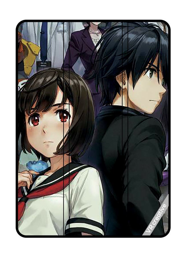 VR CREATIVE - Protective Smart Folio Flip Case Cover For Samsung Galaxy Tab S8 Boy And Girl Anime Design Multicolour - Image 1