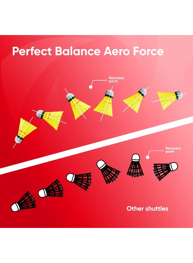 SOLPRO Aero Force Nylon Badminton Shuttlecock | Pack of 6 - Image 5