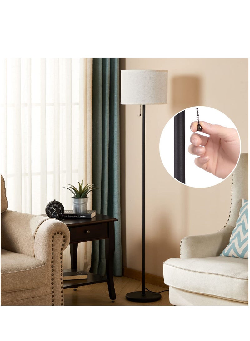 XiuWoo Floor Lamp for Bedroom, 3 Color Temperature LED Floor Lamp with Pull Chain Switch, Modern Standing Lamps for Living Room, Office, Kids Room, Reading(Bulb Included)  - Image 5