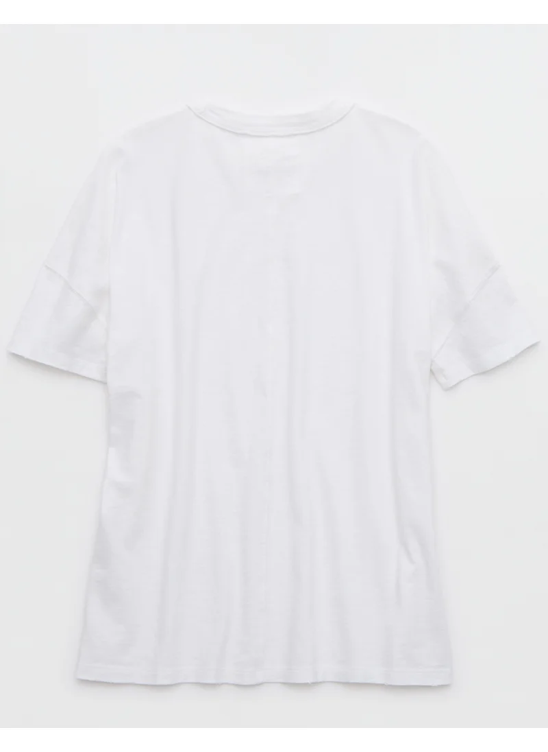 آري من امريكان ايجل Aerie Oversized Crew Boyfriend T-Shirt