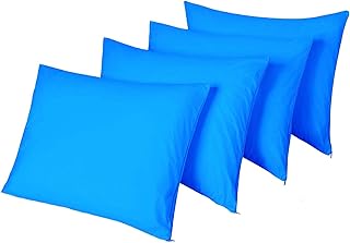 Niagara Sleep Solution 4 Pack Waterproof Blue Pillow Protectors Standard 20x26 Inches Smooth Zipper Premium Encasement - Image 1