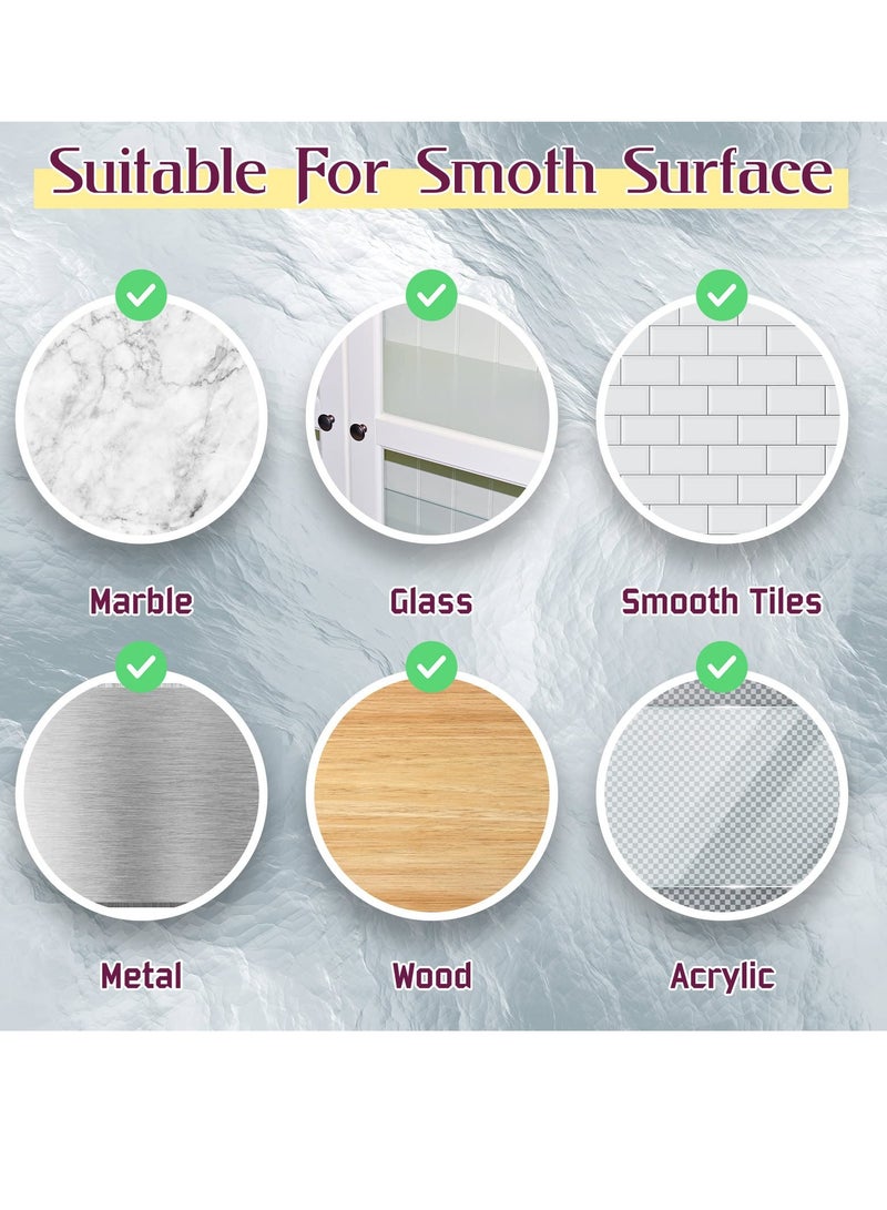 Zikra Ceiling Hooks, Self Adhesive Stainless Steel Eye Hooks, No Hole Hanger, Transparent Waterproof Seamless Oilproof Wall Hooks 4.5KG(max) for Hanging Plant Lights(10PCS) - Image 4