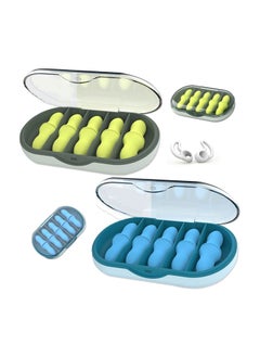 10 Pairs Silicone Earplugs for Sleep, Sleeping Earbuds, Waterproof Earplugs Memory Foam Earplugs Snoring Noise Cancel Reusable Ear Plug for Swimming, Work, Airplane