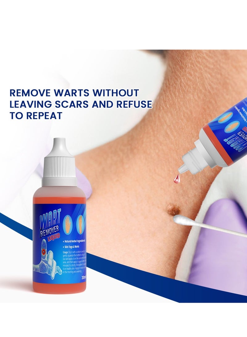 Sumifun Wart Remover, Maximum Strength Salicylic Acid Wart Liquid, One Step Invisible Wart Remover Strips, Fast-Acting Wart Liquid Freeze Off for Warts, Plantar Wart, Common Wart, Flat Wart 20ml - Image 3