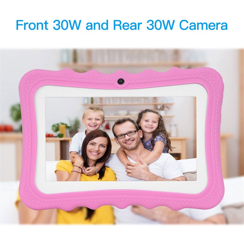 Children Tablet 7 Inch Display Screen Dual Camera Android Quad-core WiFi Version Early Educational Learning Machine Gift for Toddlers Children - Image 5