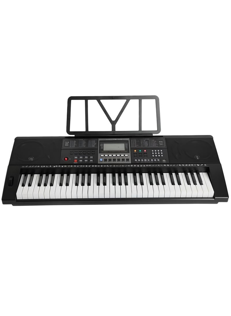 YM-928 Multifunctional Electronic Keyboard Piano 61 Touch Responsive Keys With USB Port & MIDI - 5 Octaves