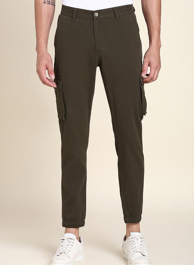 Dennis Lingo Solid Casual Trouser With Cargo Pocket - Image 1