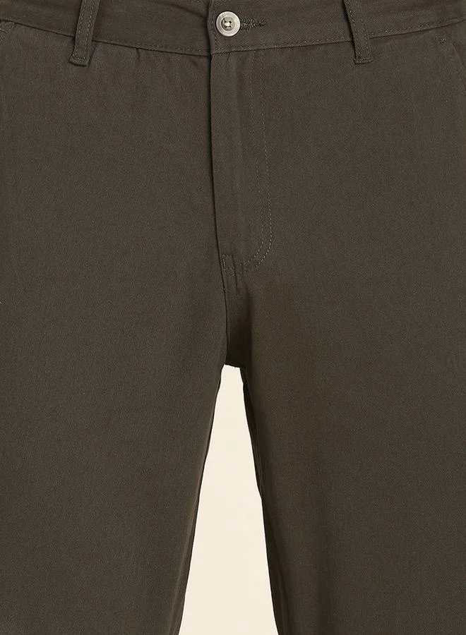 Dennis Lingo  Solid Casual Trouser With Cargo Pocket for Men | Best Price UAE