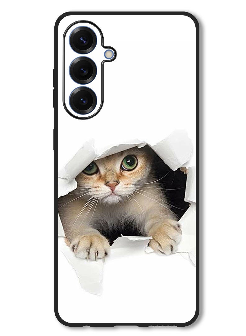 Theodor Case Compatible with Samsung Galaxy A56 Protection Shockproof Bumper Cover Baby Cat - Image 1