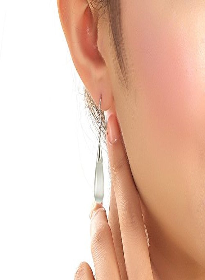 Silver Shoppee 'Pearl Drop' Sterling Silver Earrings for Girls and Women (SSER1408) - Image 3