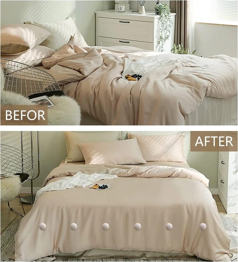 KD K D Clips Mushroom Duvet Cover Pins Cotton Quilt Fixer Duvet Fasteners Grippers Anti-Movement Bed Sheet Holder Clips for Socks Curtains (Pack of 8) - Image 2