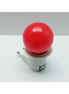 Direct on/off switch + 1W LED light bulb for night lighting, decoration and parties (red)