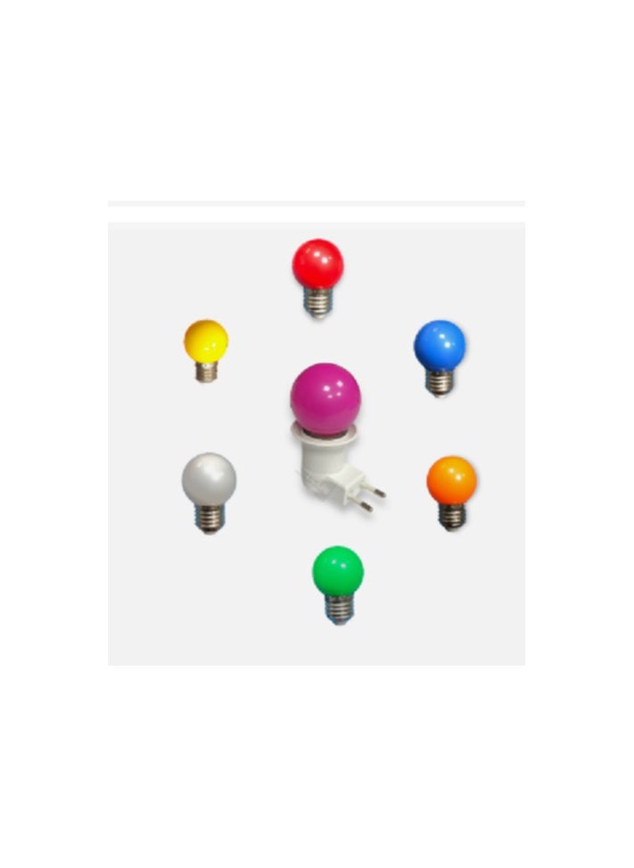 Generic - Direct on/off switch + 1W LED light bulb for night lighting, decoration and parties (red) - Image 1