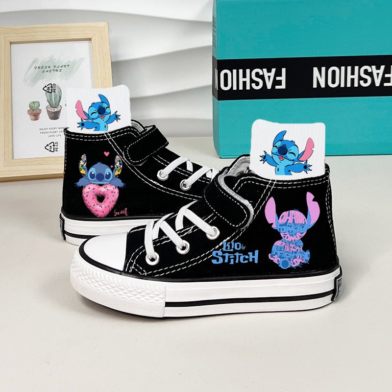 Children'S Shoes Summer Canvas Shoes Cloth Shoes 2025 Boys And Girls High-Top Sneakers New Girls Cartoon Export Trendyy Shoes - Image 5