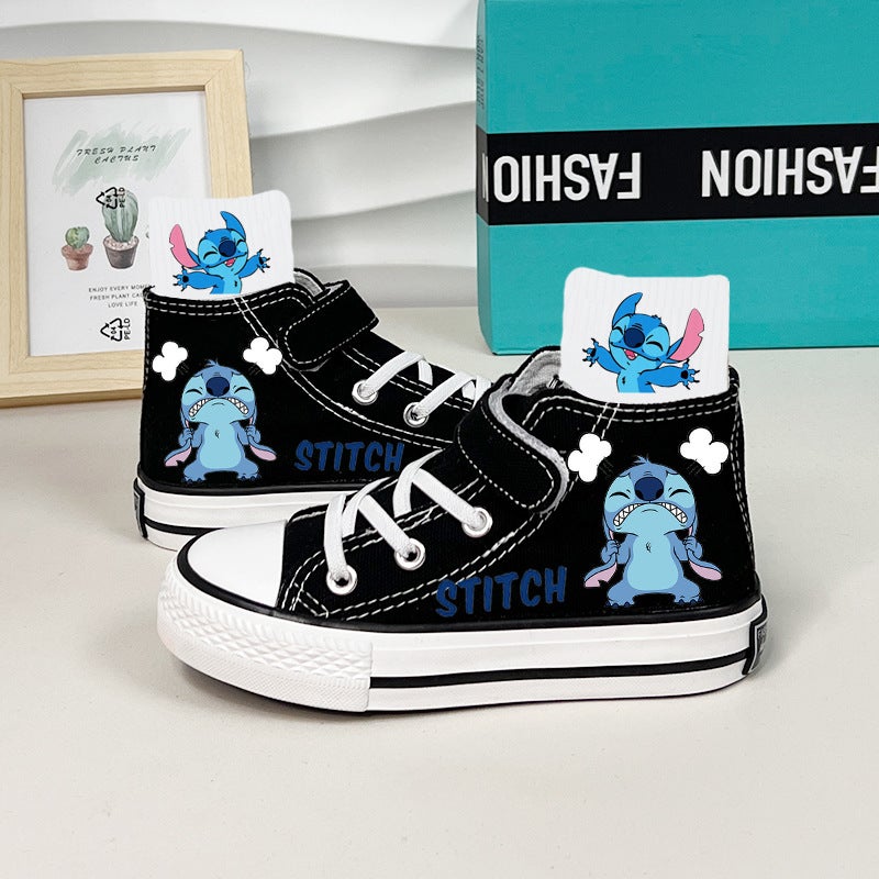 Children'S Shoes Summer Canvas Shoes Cloth Shoes 2025 Boys And Girls High-Top Sneakers New Girls Cartoon Export Trendyy Shoes - Image 1